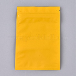 Bolsas de plástico con cierre de cremallera de color sólido, bolsa de papel de aluminio resellable, Bolsas de almacenamiento de alimentos, naranja, 15x10 cm, espesor unilateral: 3.9 mil (0.1 mm)