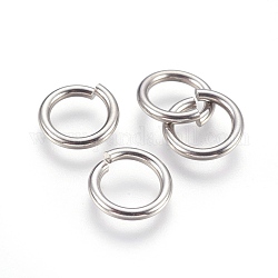 304 in acciaio inox anelli di salto aperto, colore acciaio inossidabile, 12 gauge, 13x2mm, diametro interno: 9mm, 300pcs/scatola