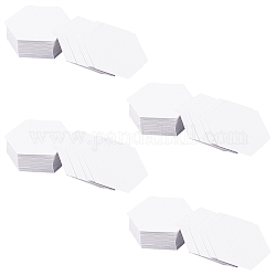Modelli di carta quilting, riattacco della carta inglese, artigianato di cucito patchwork fai da te, esagono, bianco, 38x43.5x0.2mm, lunghezza unilaterale: 22mm, 100pcs/scatola
