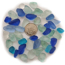 Glasdekoration der Ocean-Serie, Nuggest, Blau, 60~90 mm