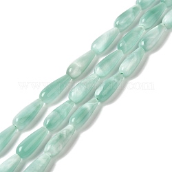 Brins de perles de verre naturel, larme, 16~17x6mm, Trou: 1mm, Environ 24 pcs/chapelet, 15.94 pouce (40.5 cm)