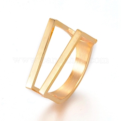 Unisex 304 Edelstahl Fingerringe, golden, Größe 7, 17 mm