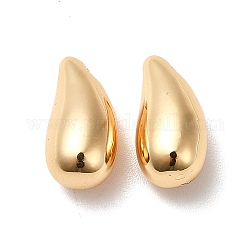 Brass Charms, Long-Lasting Plated, Teardrop, Real 18K Gold Plated, 12x6mm, Hole: 1mm