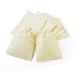 Bolsas de embalaje de arpillera bolsas de lazo, gasa de limón, 23x17 cm