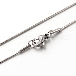 304 in acciaio inossidabile collane a catena serpente, colore acciaio inossidabile, 17.7 pollice (45 cm), 0.9mm