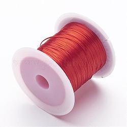 Cuerda de alambre elástica rebordear elástica roja, 1mm, alrededor de 10.93 yarda (10 m) / rollo