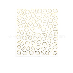 Decalcomanie di arte del chiodo del gel del cursore della filigrana di stampa a caldo 3d, Geometry arrow bowknot transfer per unghie autoadesive, per le decorazioni delle punte delle unghie, Modello geometrico, 9x7.7cm
