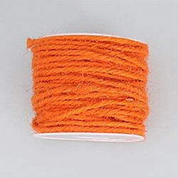 Джутовый шнур, джутовая нить, джутовый шпагат, для изготовления ювелирных изделий, оранжево-красный, 2 мм, около 54.68 ярда (50 м) / рулон