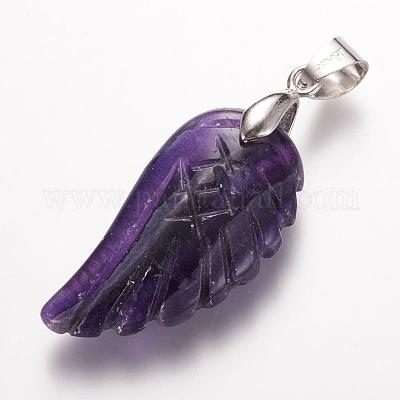 Natürlichen Amethyst Edelsteinanhänger&nbsp;G-E339-02E-1