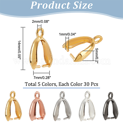 Wholesale Grade AA Brass Ice Pick Pinch Bails for Pendant Making