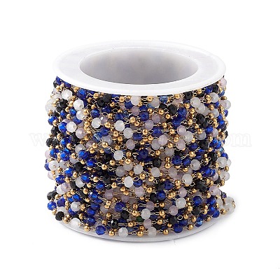 Chaînes de perles en verre manuels&nbsp;CHS-P016-45G-03-1