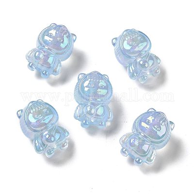 Wholesale UV Plating Rainbow Iridescent Acrylic Beads 