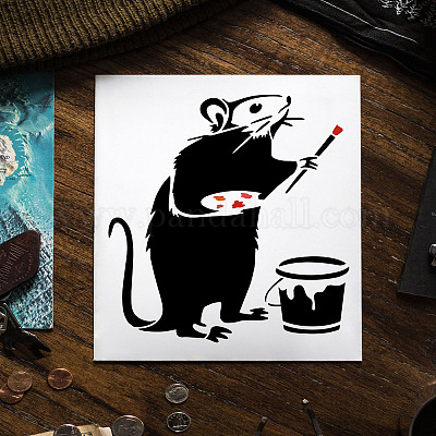 Banksy Rat Painter Stencil | Reusable Wall Decor Stencil | Spray Paint  Stencil | Custom Stencil | Graffiti Stencils | Personalized Gifts