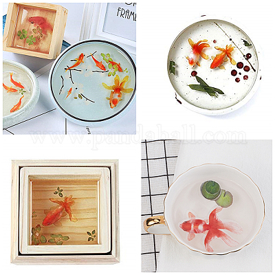 Wholesale OLYCRAFT 18 Sheets 3D Goldfish Film Stickers Koi Pond Painting  Stickers Goldfish Resin Stickers Filling Material for Resin Craft Art 