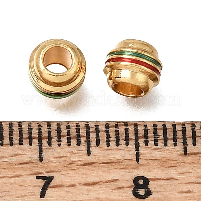Messing Emaille-Perlen&nbsp;KK-G605-07G-1