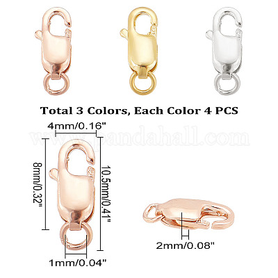 Wholesale PH PandaHall Golden Silver Jewelry Making Accessories Set 160pcs  Lobster Claw Clasps 200pcs End Bead Tips 200pcs 4mm Open Jump Rings for DIY Jewelry  Necklace Bracelet Making 