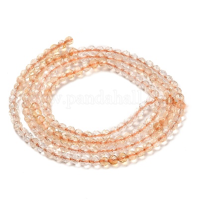 Brins de perles de citrine naturelle chauffées&nbsp;G-Q002-B04-01-1