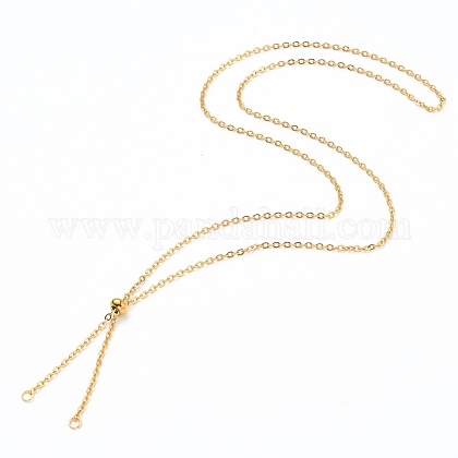 304 Stainless Steel Slider Necklace Making X-AJEW-JB00776-02-1