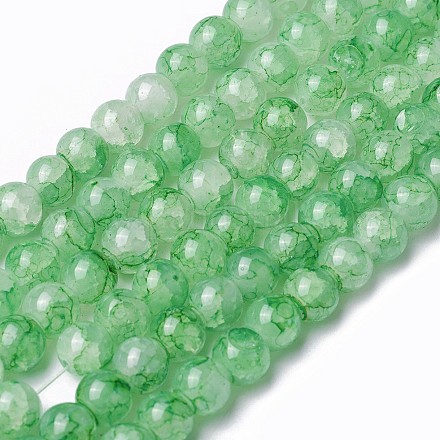 Rociar perlas de vidrio pintado hebras GLAA-A038-C-45-1