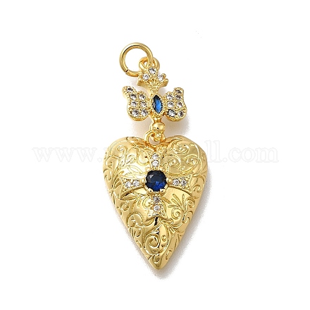 Messing Strass Anhänger&nbsp;KK-V002-07G-1