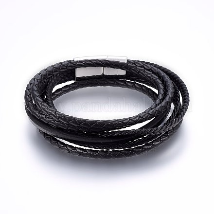 Bracelets en cordon de cuir BJEW-G603-33P-1