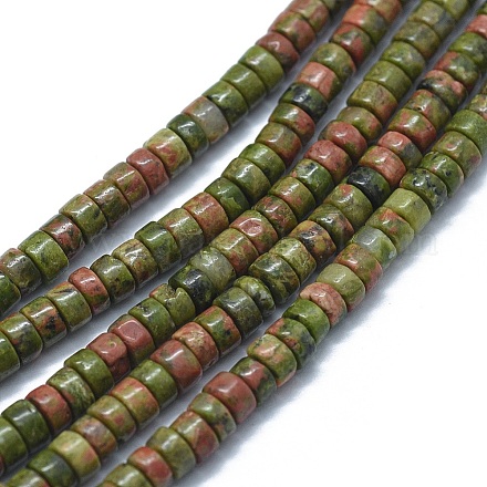 Chapelets de perles en unakite naturelle G-F631-A12-1