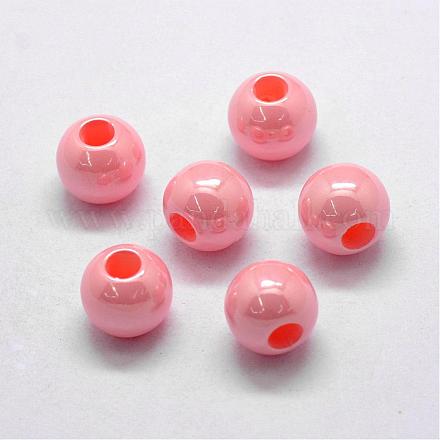 ABS Plastic Imitation Pearl European Beads OACR-L008-12mm-A08-1