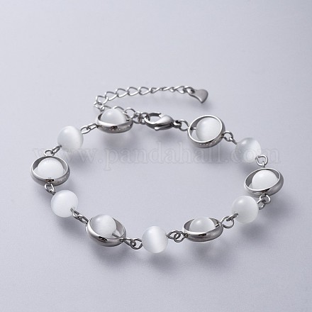 Bracelets de perles oeil de chat BJEW-JB04586-01-1