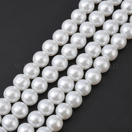 Chapelets de perles en verre nacré HY-10D-B01-1
