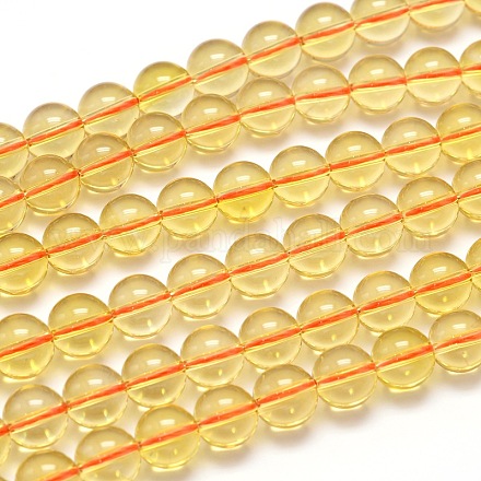 Chapelets de perles en cristal de quartz naturel G-H1648-10mm-03S-AA1-1