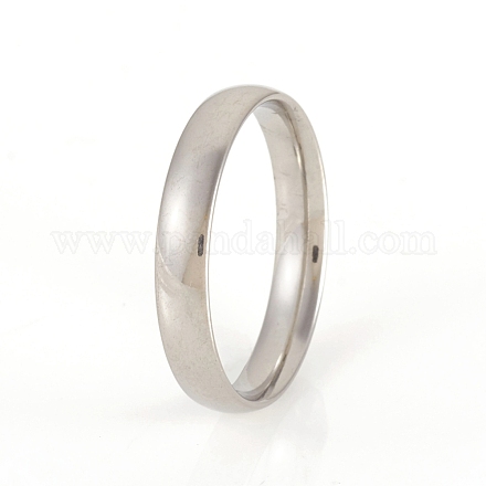 201 плоское кольцо из нержавеющей стали X-RJEW-G107-4mm-10-P-1