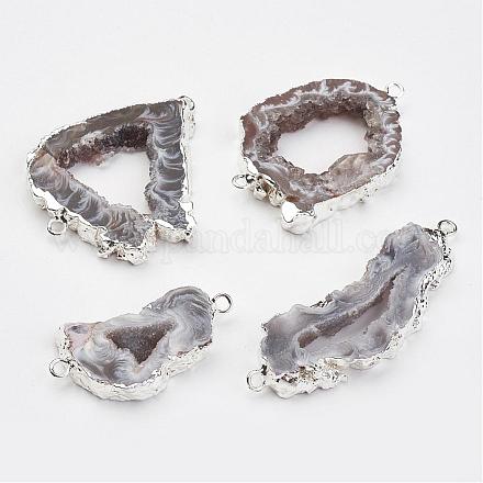 Natural Geode Agate Links connectors G-G950-05P-1