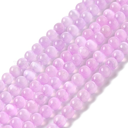 Natürliche selenitgefärbte Perlenstränge G-P493-02G-1
