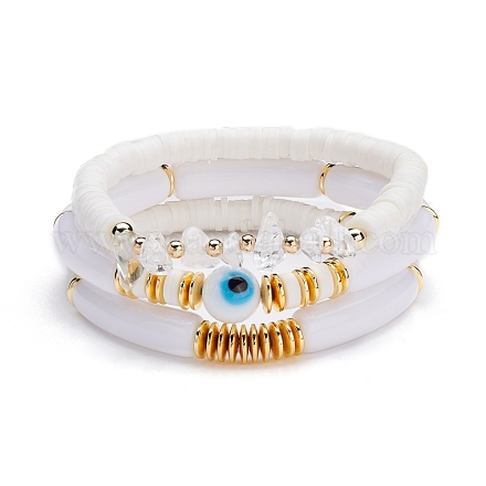 Ensemble de bracelets de grosses perles de tube BJEW-JB07224-1