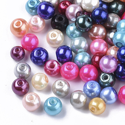 Perles en verre nacré HY-S003-6mm-1