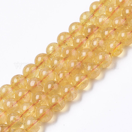 Natürlichen Citrin Perlen Stränge G-R465-25B-1
