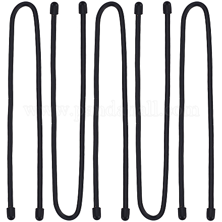 GORGECRAFT 5PCS 18-Inch Original Silicone Cable Tie Steel-Core Twist Ties Self-Gripping Black Hook and Loop Cord Keeper Cable Wrappers for Cord Management Home Office Desk Organization AJEW-GF0005-36-1