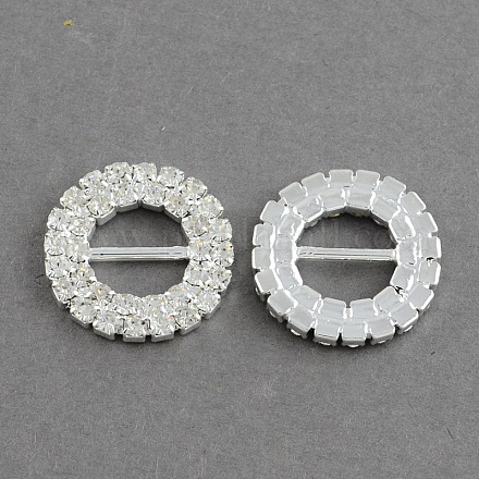 Brillante anillo de boda de la cinta invitación hebillas RB-R007-19mm-01-1