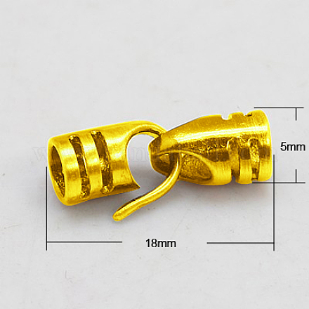 Brass S-Hook Clasps KK-E270-18x5mm-G-NR-1