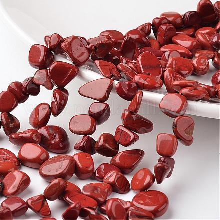 Pépites jaspe rouge naturel brins de perles G-M341-11-1