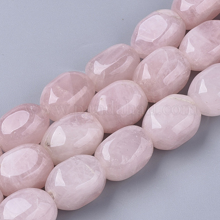 Granos naturales de abalorios de cuarzo rosa X-G-S364-056-1
