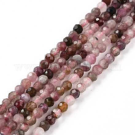 Chapelets de perles en tourmaline naturelle G-P488-01B-1