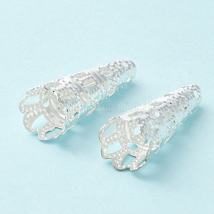 Capuchons de perles en filigrane en alliage de zinc PALLOY-F306-01S-1