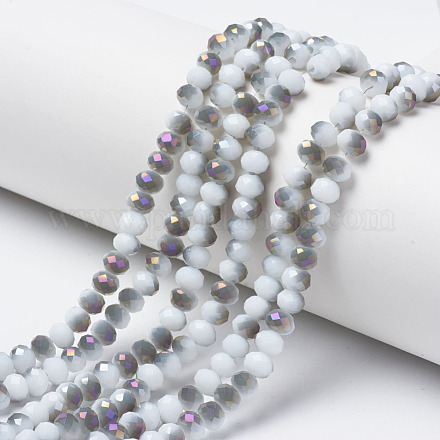 Chapelets de perles en verre opaque électrolytique EGLA-A034-P8mm-F16-1