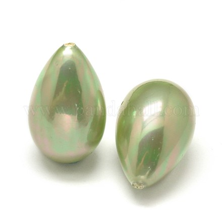 Half Drilled Teardrop Shell Pearl Beads BSHE-M005-09C-1