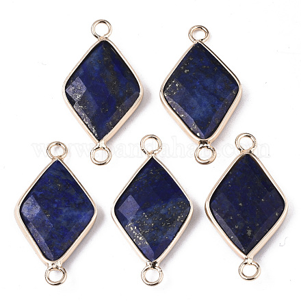 Connecteurs de liens naturels lapis lazuli G-S359-107C-1