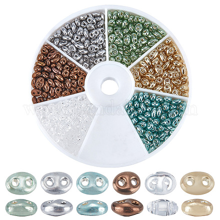 Pandahall elite 30g 6 colores colores brillo cuentas de semillas de vidrio checo SEED-PH0001-67-1