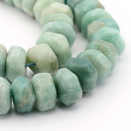 Natural Amazonite Faceted Rondelle Bead Strand G-P082-03-1