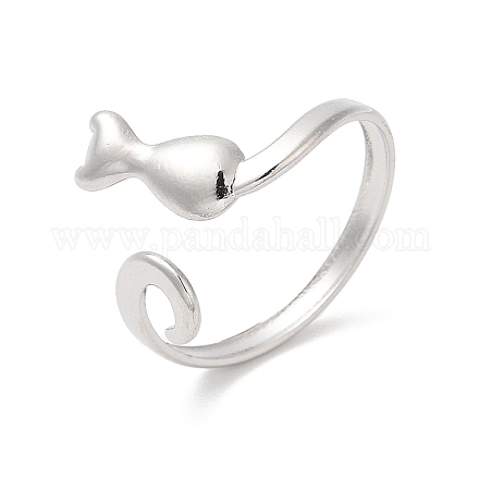 304 Stainless Steel Cuff Finger Rings RJEW-L107-005P-1