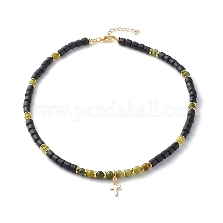 Argile polymère colliers de perles NJEW-JN03581-02-1